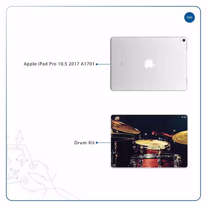 برچسب پوششی ماهوت مدل Drum Kit مناسب برای تبلت اپل iPad Pro 10.5 2017 A1701