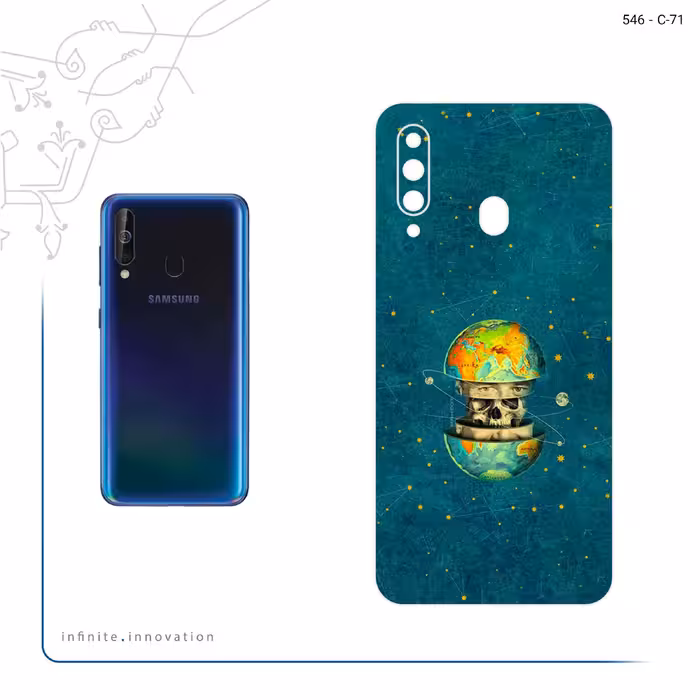 برچسب پوششی ماهوت مدل Collage of Earth Face مناسب برای گوشی موبایل سامسونگ Galaxy A60
