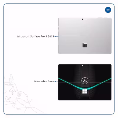 برچسب پوششی ماهوت مدل Mercedes-Benz مناسب برای تبلت مایکروسافت Surface Pro 4 2015