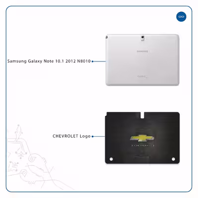 برچسب پوششی ماهوت مدل CHEVROLET-Logo مناسب برای تبلت سامسونگ Galaxy Note 10.1 2012 N8010