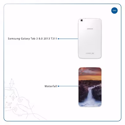 برچسب پوششی ماهوت مدل Waterfall مناسب برای تبلت سامسونگ Galaxy Tab 3 8.0 2013 T311