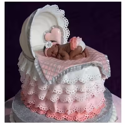 قالب فوندانت به گز مدل نوزاد خوابیده