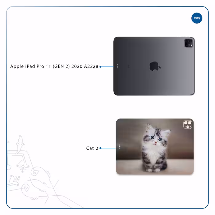 برچسب پوششی ماهوت مدل Cat-2 مناسب برای تبلت اپل iPad Pro 11 (GEN 2) 2020 A2228