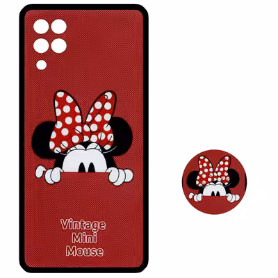 کاور طرح minnie mouse کد 2620 مناسب برای گوشی موبایل سامسونگ Galaxy A12 / M12 به همراه پایه نگهدارنده