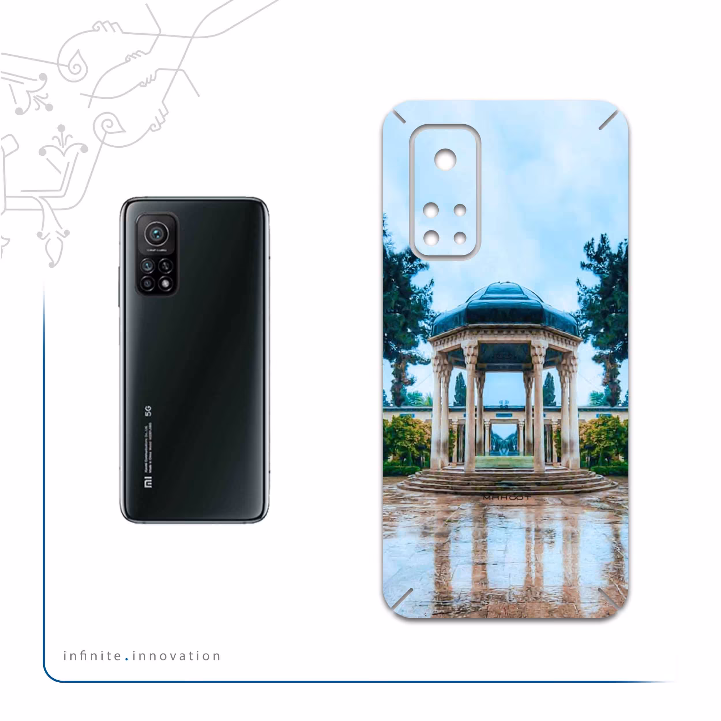 برچسب پوششی ماهوت مدل HAFEZ-Tomb مناسب برای گوشی موبایل شیائومی Mi 10T 5G