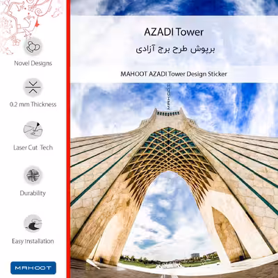 برچسب پوششی ماهوت مدل AZADI_Tower مناسب برای گوشی موبایل شیائومی Redmi Note 12 Pro