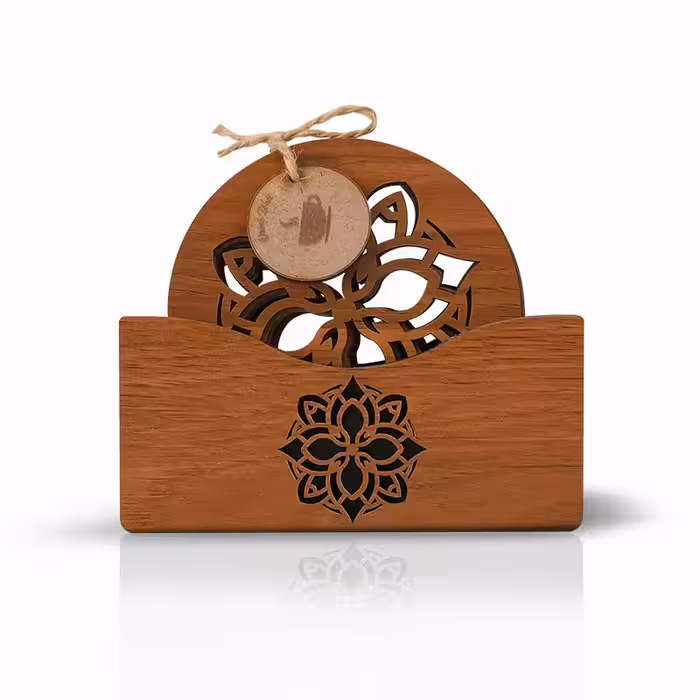 زیر لیوانی طرح ماندالا مدل MK002A بسته 6 عددی