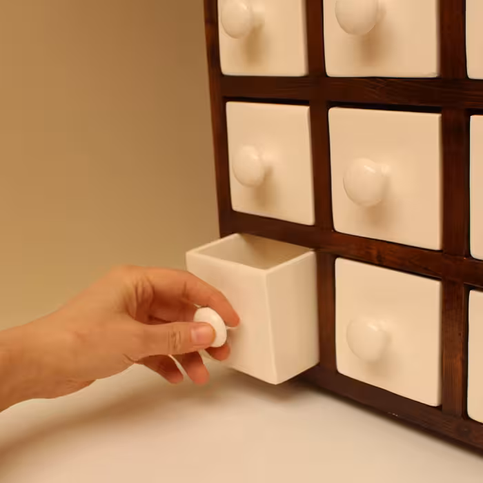 جا ادویه 9 پارچه مدل کشویی کد 09