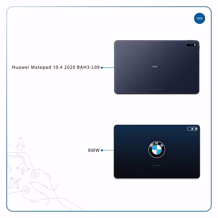 برچسب پوششی ماهوت مدل BMW مناسب برای تبلت هوآوی Matepad 10.4 2020 BAH3-L09