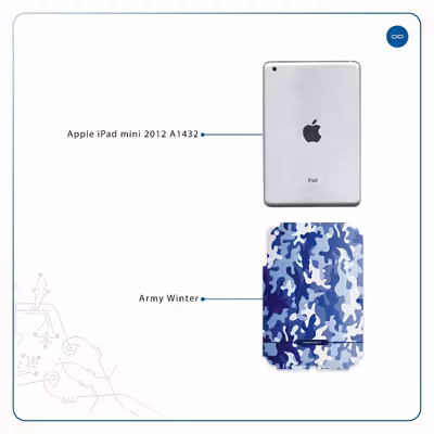برچسب پوششی ماهوت مدل Army-Winter مناسب برای تبلت اپل iPad mini 2012 A1432