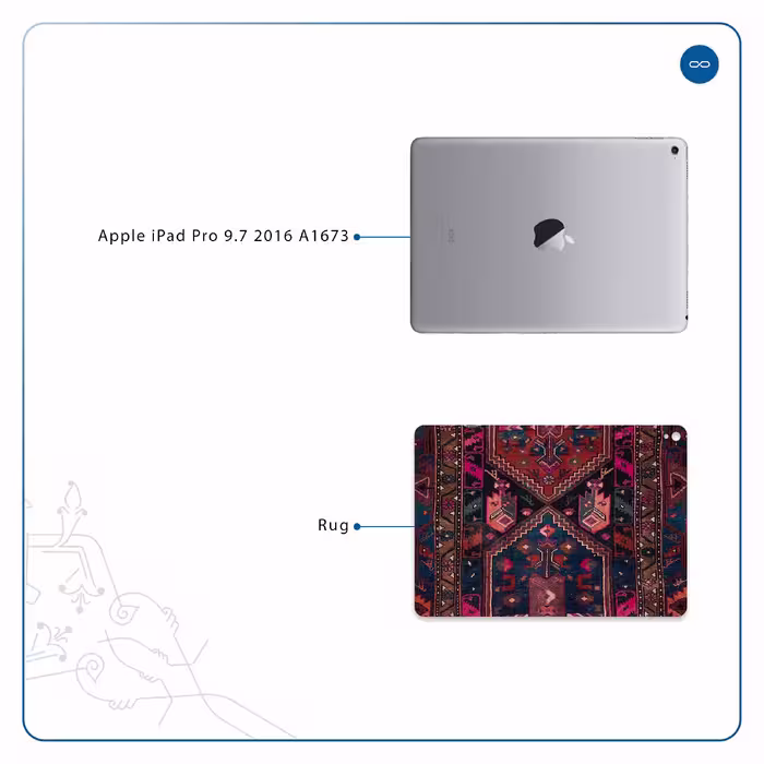 برچسب پوششی ماهوت مدل Rug مناسب برای تبلت اپل iPad Pro 9.7 2016 A1673