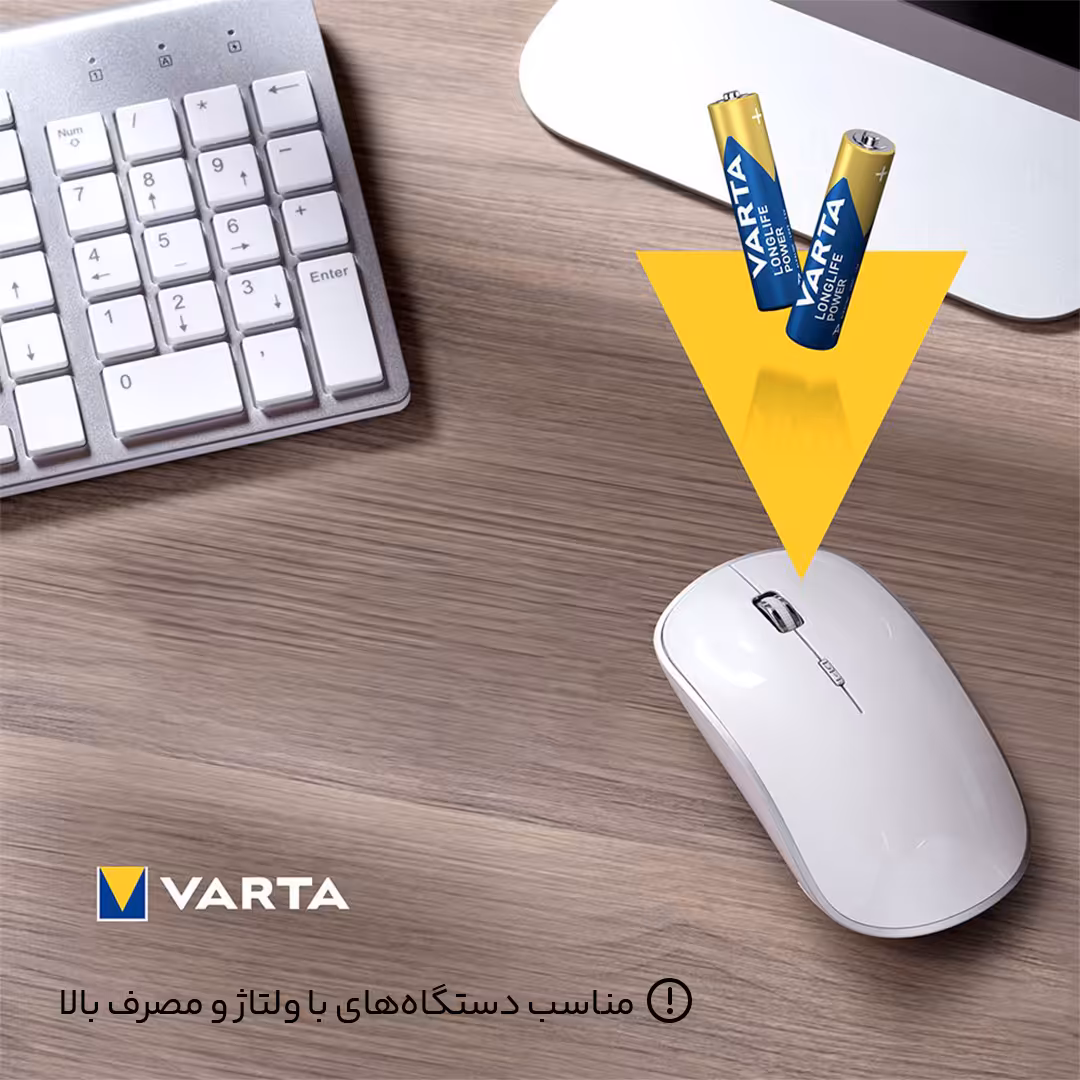 باتری نیم قلمی وارتا مدل Economy بسته 12 عددی