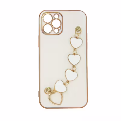 کاور مدل زنجیری طرح قلب مناسب برای گوشی موبایل اپل IPHONE 12PROMAX