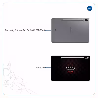 برچسب پوششی ماهوت مدل Audi AG مناسب برای تبلت سامسونگ Galaxy Tab S6 2019 SM-T860