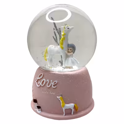 گوی موزیکال مدل پمپی شاهزاده و اسب طرح Love کد PA4045