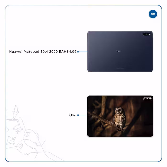 برچسب پوششی ماهوت مدل Owl مناسب برای تبلت هوآوی Matepad 10.4 2020 BAH3-L09