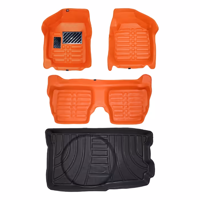 کفپوش پنج بعدی خودرو پانیذ مدل EVA01 مناسب برای پراید 111 به همراه کفپوش صندوق