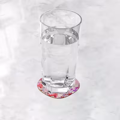 زیر لیوانی ترمه طراحان ایده مدل گل کد 2 مجموعه 6 عددی