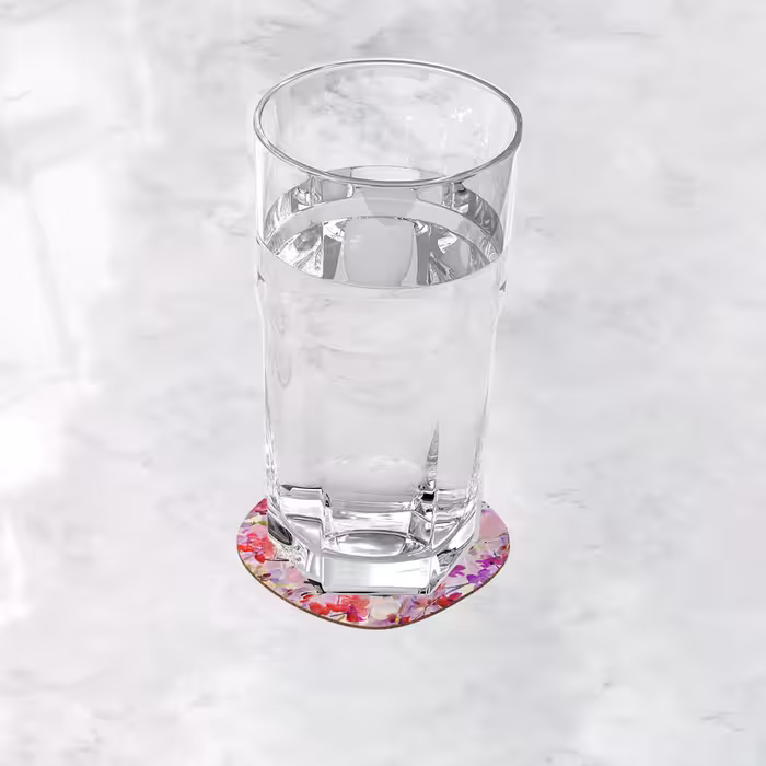 زیر لیوانی ترمه طراحان ایده مدل گل کد 2 مجموعه 6 عددی