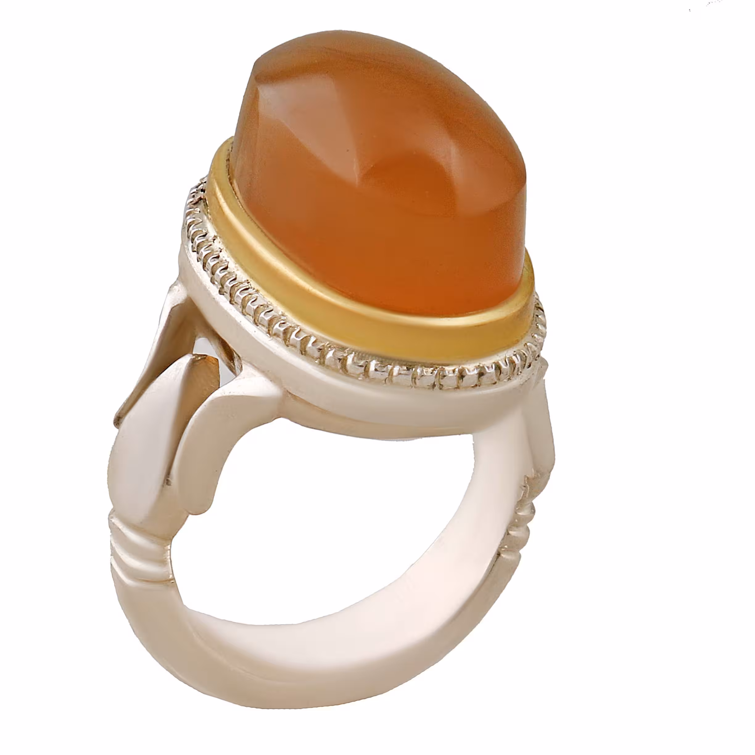 انگشتر نقره مردانه بازرگانی میلادی مدل  سنگ عقیق یمنی کهنه کد AM2814