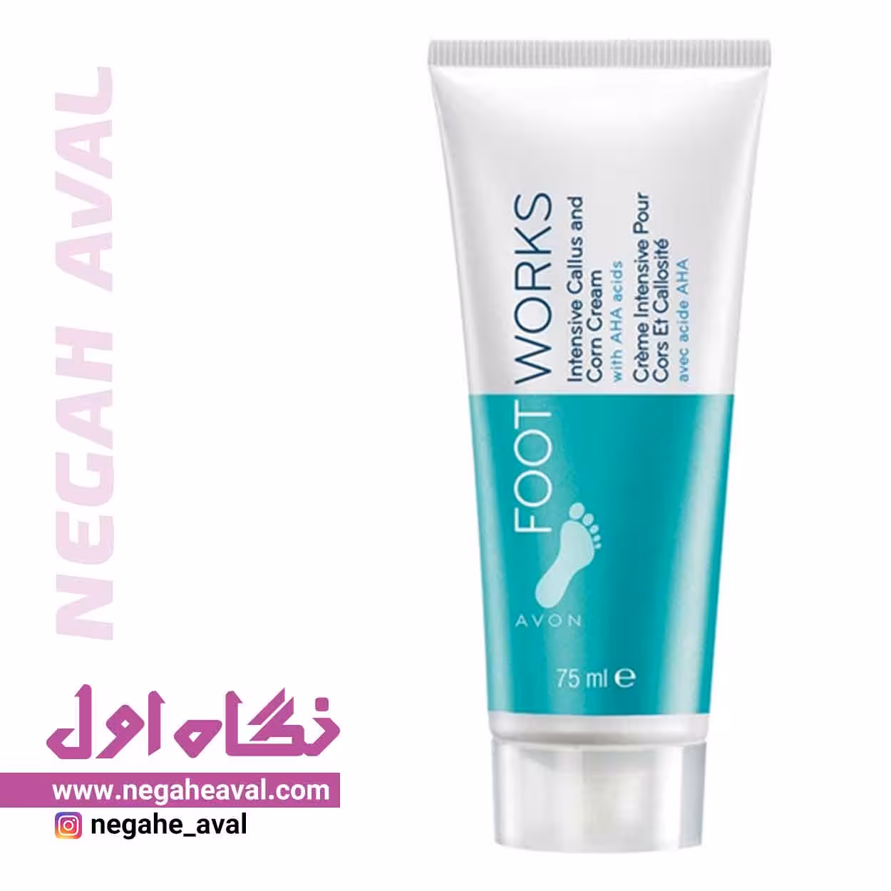 کرم رفع پینه و میخچه پا Foot Works حاوی AHA آون حجم 75 میلی لیتر