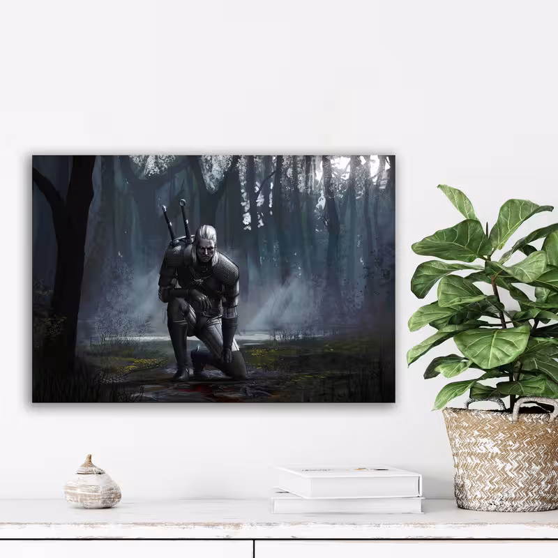 تابلو شاسی دنیای قاب مدل  بازی the witcher | دنیای قاب