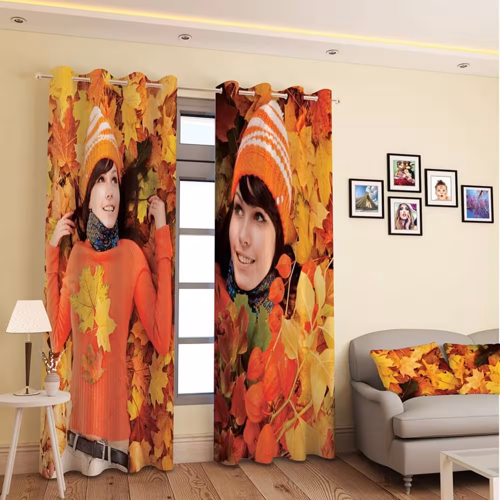 پرده پانچی کد 453 (طرح دختر پاییزی)