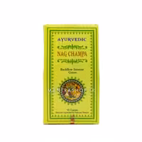 عود آبشاری دست ساز هندی Nag Champa برند Ayurvedic بسته 10 عددی (عود آبشاری ناگ چامپا)