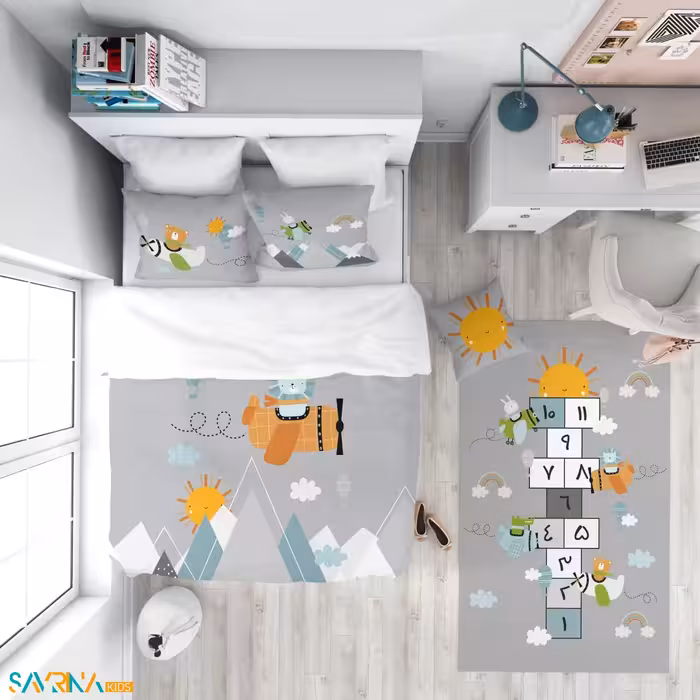 سرویس روتختی طرح شیر خلبان یک نفره کد A3039