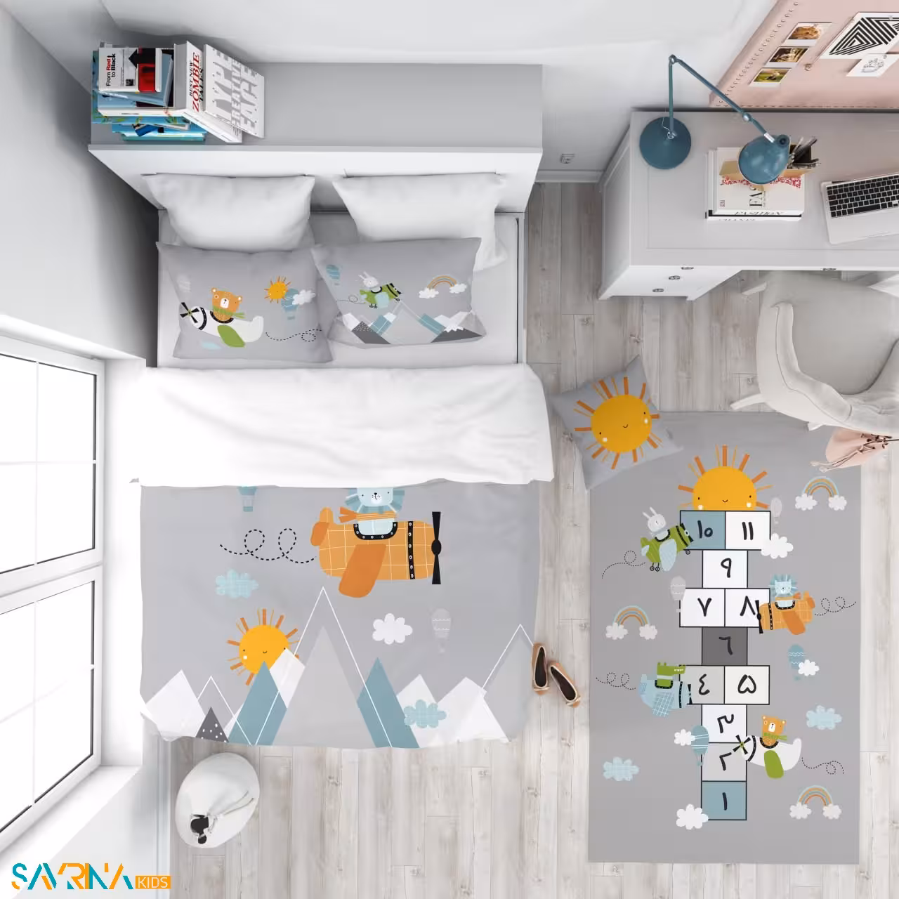 سرویس روتختی طرح شیر خلبان یک نفره کد A3039