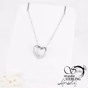 گردنبندنقره طرح قلب 925 عیار کد 6963