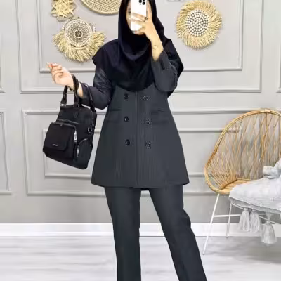 مانتو شلوار زنانه مدل مانتو شلوار اداری