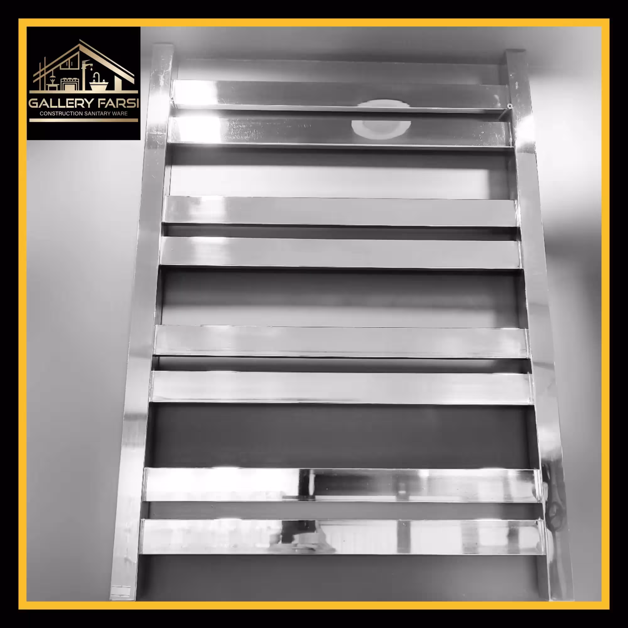 رادیاتور حوله خشک کن کروم براق سایز 50*75 فلت استیل 304