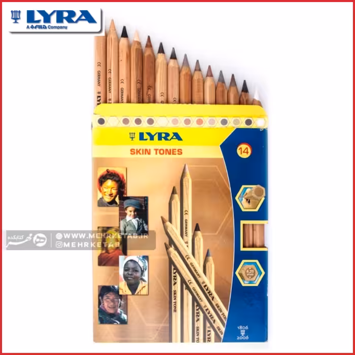 ست طراحی چهره لیراLyra Skin Tones color pencils