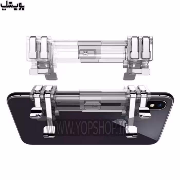 دسته پابجی و کالاف دیوتی 6 انگشتی مکانیکی شفاف مدل K9