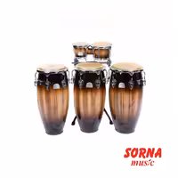 تومبا سه لنگه با بانگو و پایه بانگو Pearl Elite Series Oak پرل مدل PCW125-117-110DX-504