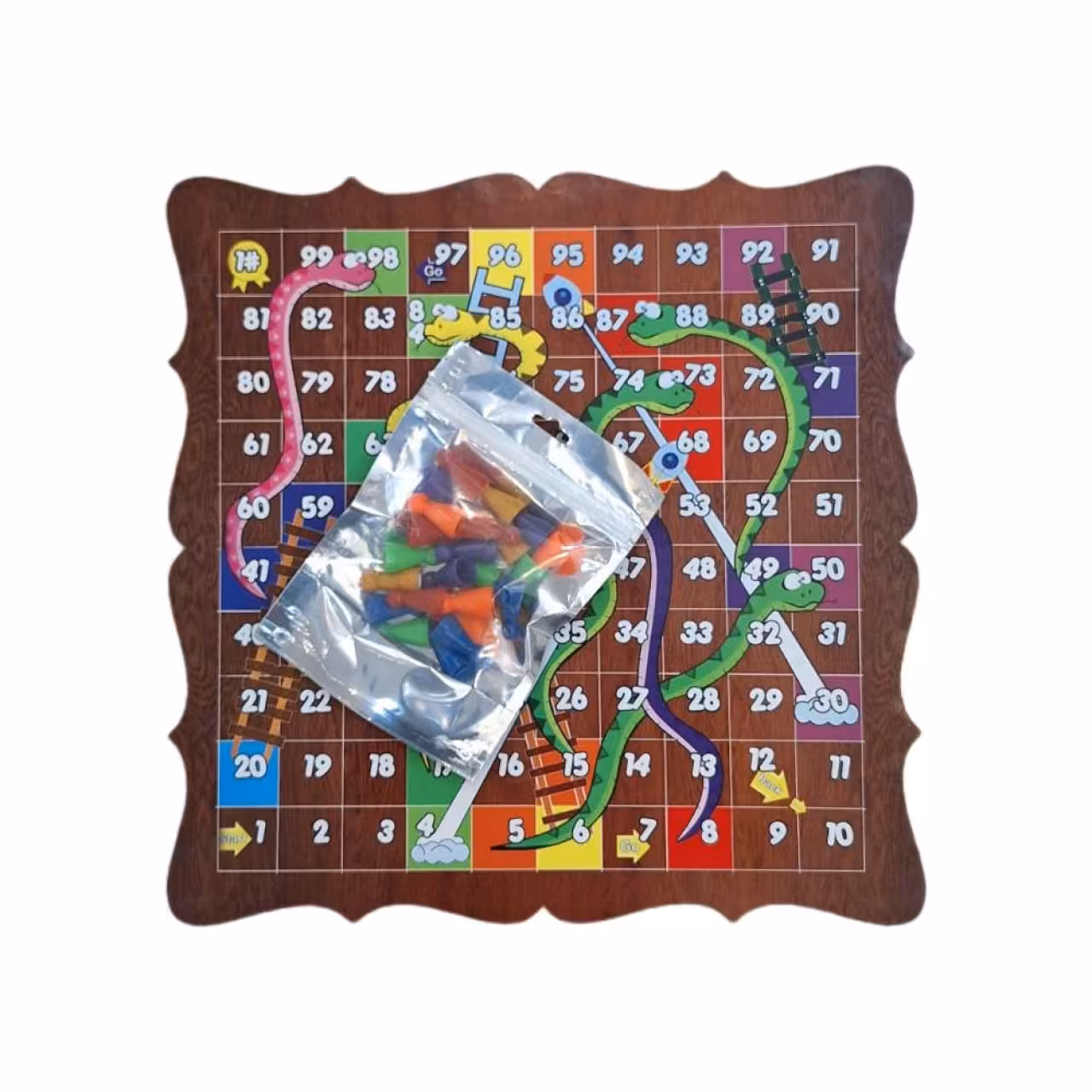 منچ و ماروپله چوبی سایز 43 * 43 سانتی متر