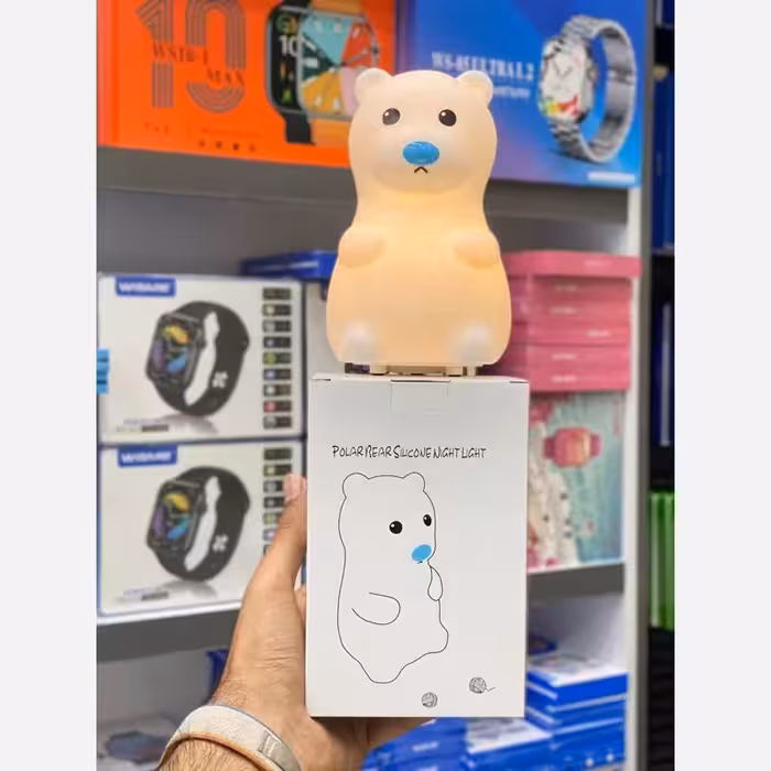 شب خواب چراغ خواب سیلیکونی RGB طرح خرس قطبی