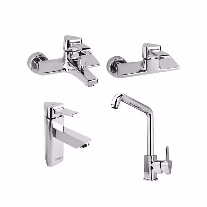 ست چهار تکه شیرالات کسری مدل مهتاب