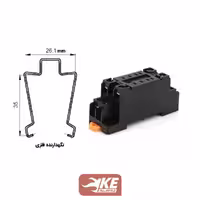 پایه رله دو کنتاکت مخصوص رله‌های سری HF18F-2Z هونگفا مدل 18FF-2Z-C2-H3