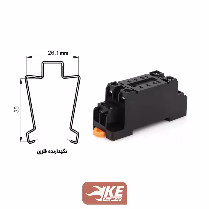پایه رله دو کنتاکت مخصوص رله‌های سری HF18F-2Z هونگفا مدل 18FF-2Z-C2-H3