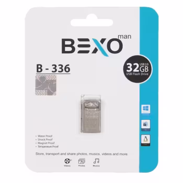فلش مموری بکسو مدل B-336 USB2.0 ظرفیت 32 گیگابایت