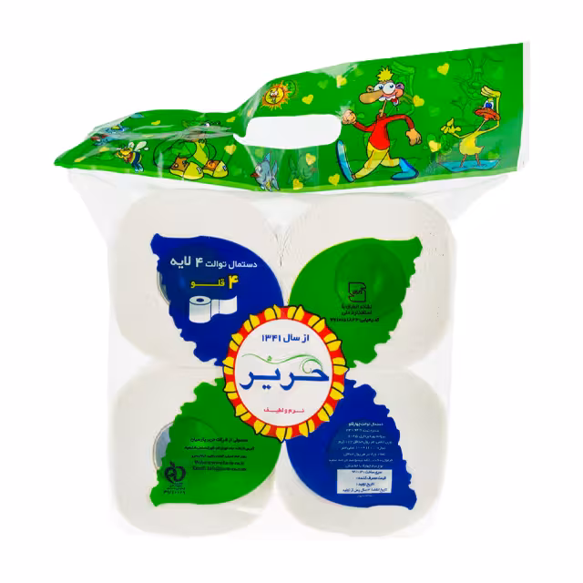 دستمال توالت حریر 4 عددی