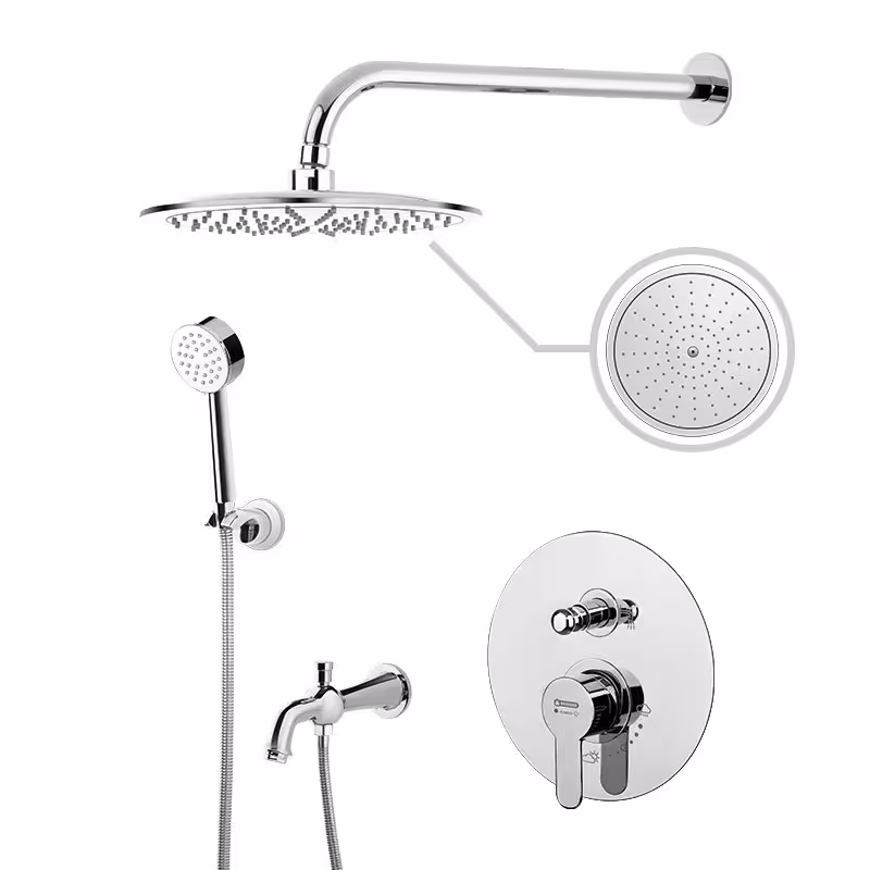 دوش دیواری توکار درخشان مدل آلفا (تیپ6)