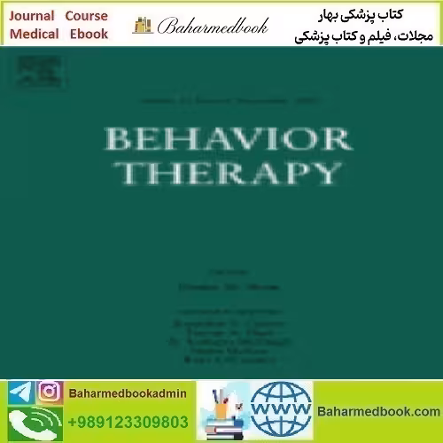 Behavior Therapy Volume 51 Issue 1 to 6 2020 TRUE PDF price