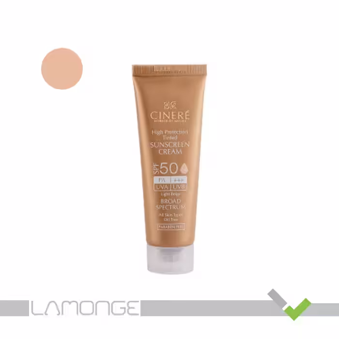 کرم ضد آفتاب بژ روشن  SPF50 سینره حجم 50 میلی لیتر