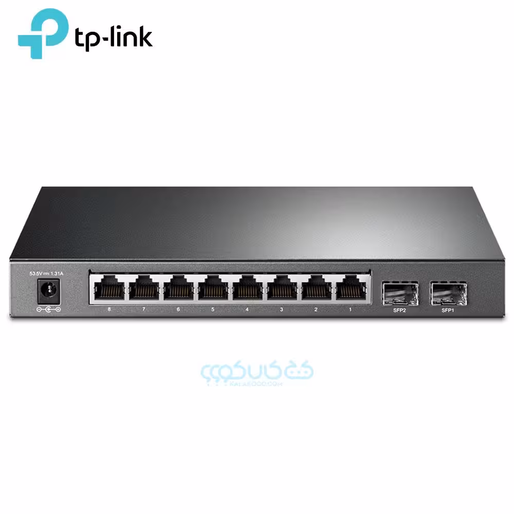 سوئیچ شبکه 8 پورت گیگابیت و 2 پورت SFP تی پی لینک مدل TP-Link TL-SG2210P-V3.20
