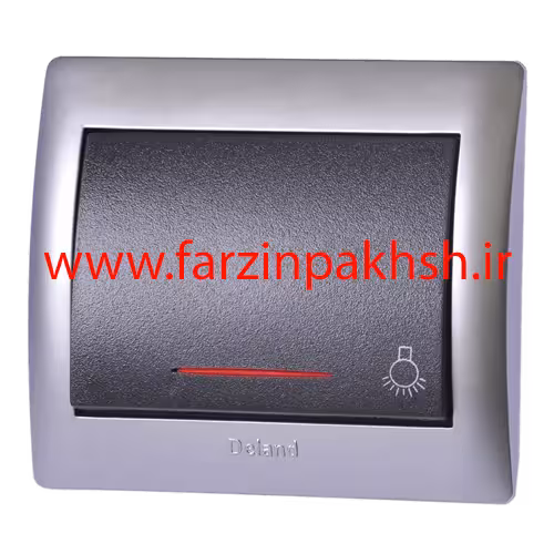 کلید شاسی راه پله توکار دلند مدل آریا با قاب رنگی