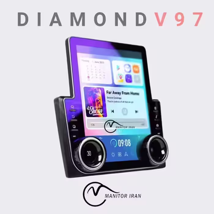 مانیتور بسترن B30 برند دایموند تسلایی 4 64 اپل کارپلی مدل V97 همراه با قاب