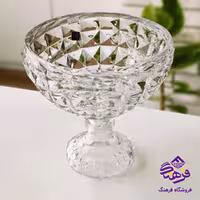 کاسه اجیل اکوامارین پایه دار کادو نوری (4دک)